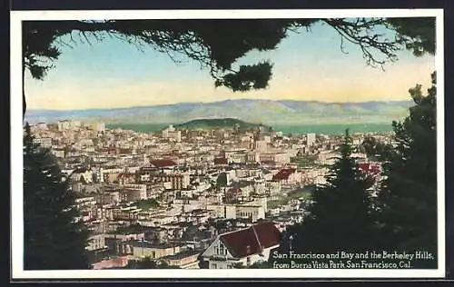 AK San Francisco, CA, Bay and the Berkeley Hills from Buena Vista Park