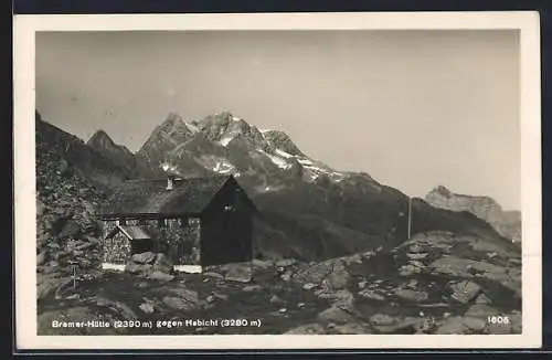 AK Bremer-Hütte, Blick gegen den Habicht