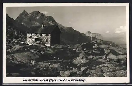 AK Bremerhütte, Blick gegen Habicht und Kirchdachsp.