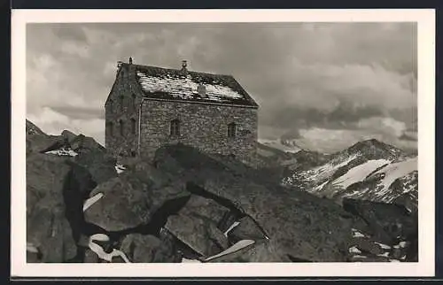 AK Neue Pragerhütte, Blick gegen den Grossglockner