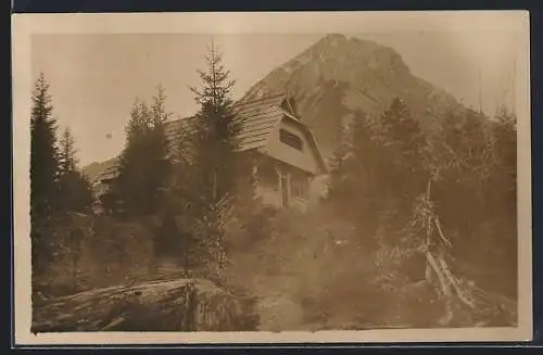 AK Bertahütte am Mittagskogel, Blcik vom Weg aus