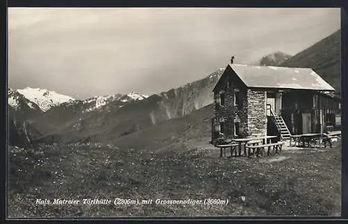 AK Kals Matreier Törlhütte mit Grossvenediger