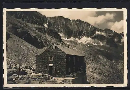 AK Barmer-Hütte am Hochgall, Blick den Berghang entlang