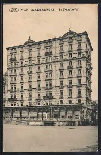 AK Blankenberghe, Le Grand Hotel mit Terrasse