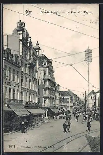 AK Blankenberghe, La Rue de l`Eglise