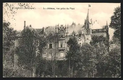 AK Chimay, Le chateau, vue prise du Parc