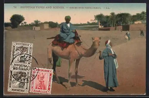 AK Arabs and their Camel, Egyptian Types and Scenes