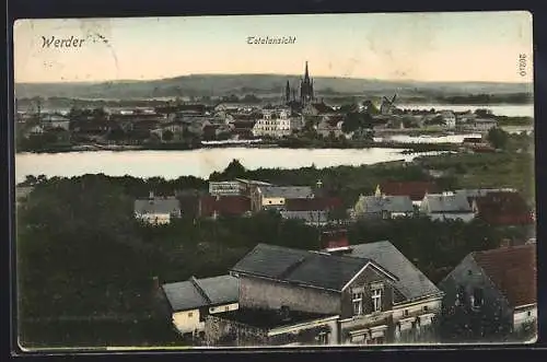 AK Werder / Havel, Totalansicht mit Kirche