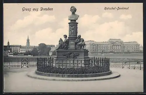 AK Dresden, Rietschel-Denkmal