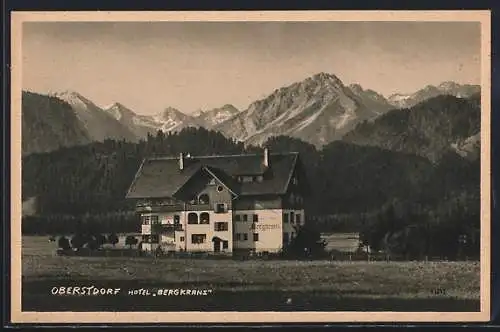 AK Oberstdorf, Blick aufs Hotel Bergkranz