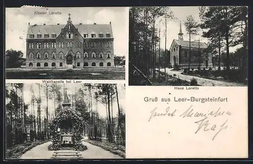 AK Leer-Burgsteinfurt, Kloster Loretto, Waldkapelle und Haus Loretto