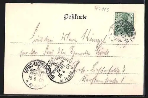 AK Elberfeld, Teilansicht und Märchenbrunnen