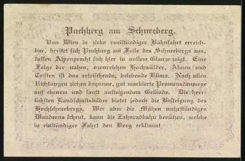 Notgeld Puchberg 1920, 50 Heller, Ortsansicht mit Kirche und Berg im Hintergrund