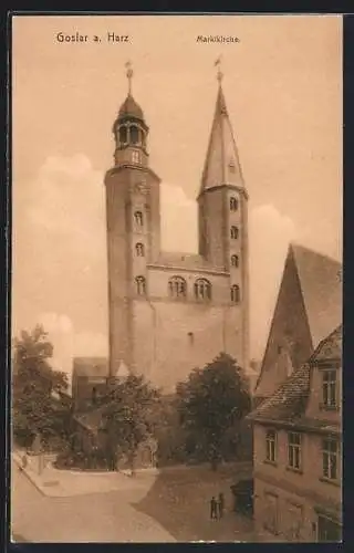 AK Goslar a. Harz, Blick auf die Marktkirche