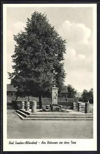 AK Bad Sooden-Allendorf, Am Brunnen vor dem Tore