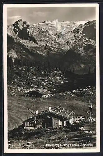 AK Strub, Gasthof Gotzenalm gegen Hochkönig