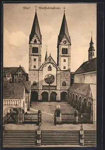 AK Werl, Frontalansicht der Wallfahrtskirche