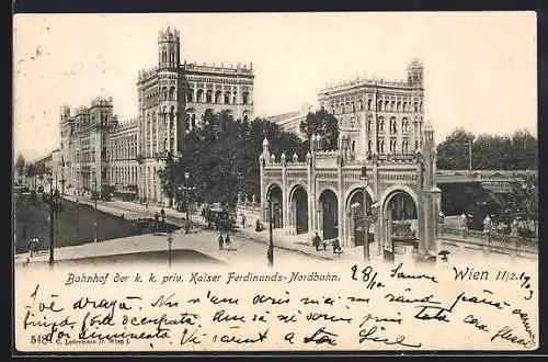 AK Wien, Bahnhof der k. k. priv. Kaiser Ferdinands-Nordbahn