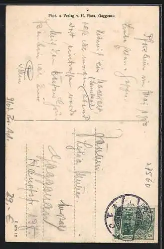 AK Gaggenau /Murgtal, Amalienberg mit Ehrensäule