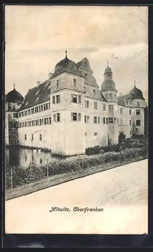 AK Mitwitz /Oberfranken, Unteres Schloss mit Graben