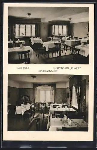 AK Bad Tölz, Hotel-Kurpension Klara G. Darlapp, Merzstr. 19, Speisezimmer