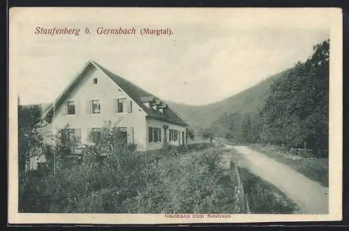 AK Staufenberg / Baden, Gasthaus zum Neuhaus mit Strasse