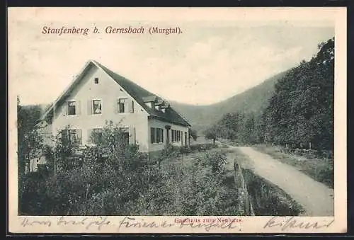 AK Staufenberg / Baden, Gasthaus zum Neuhaus, Ansicht mit Strasse