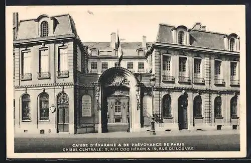 AK Paris, Caisse d`Epargne et de Prévoyance de Paris, 9, Rue Coq Héron