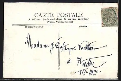 AK Paris, Les Arts & métiers & la Rue Réaumir, Partie mit Strassenbahn