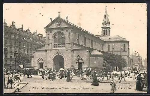 AK Paris, Monmatre, Notre-Dame de Clignancourt