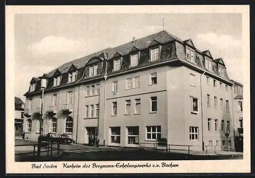 AK Bad Soden / Taunus, Kurheim des Bergmann-Erholungswerks e.v. Bochum, Königsteinerstrasse 50