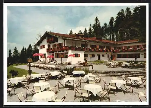 AK Schliersee /Obb., Kurhotel Schliersbergalm mit Terrasse