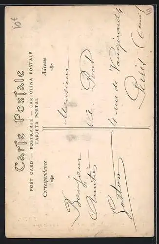 AK Auxerre, Retraite Illuminée du 2 Aout 1908, Char des Mandolinistes