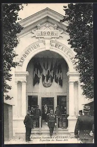 AK Auxerre, Exposition Nationale des Beaux-Arts 1908, Ausstellung