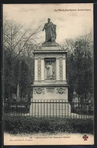 AK Le Père-Lachaise historique, Monument de Casimir Pèrier, Friedhof