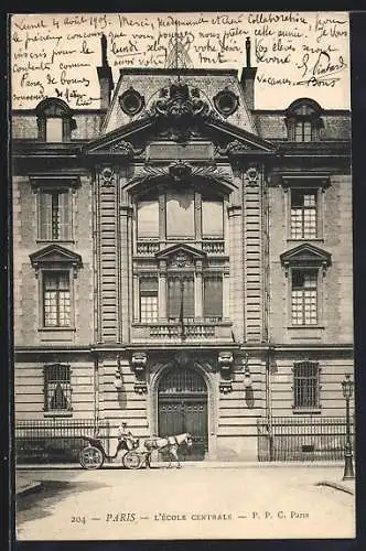 AK Paris, L`Ecole Centrale, Kutsche