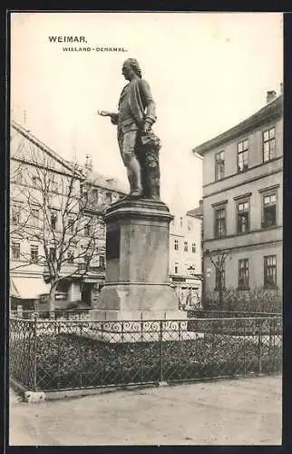 AK Weimar / Thüringen, Wieland-Denkmal