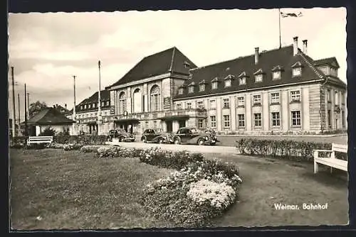 AK Weimar / Thüringen, Ansicht vom Bahnhof