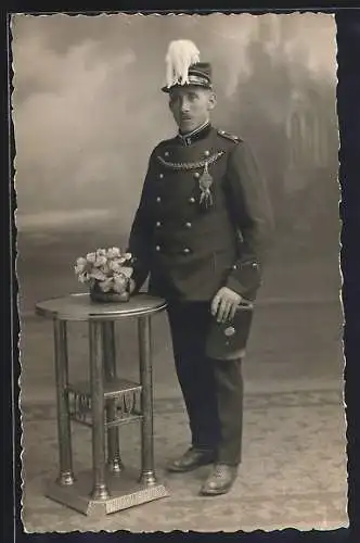 Foto-AK Schweizer Soldat Adolf Reusser in Uniform