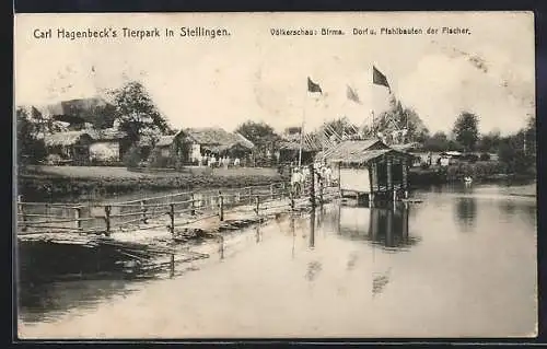 AK Stellingen, Carl Hagenbecks Tierpark, Völkerschau Birma