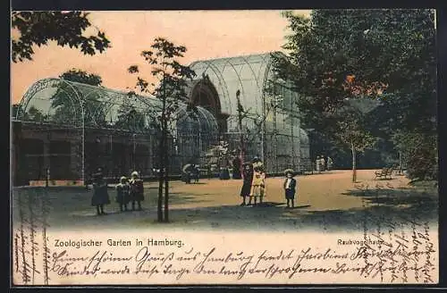 AK Hamburg, Zoologischer Garten, Raubvogelhaus