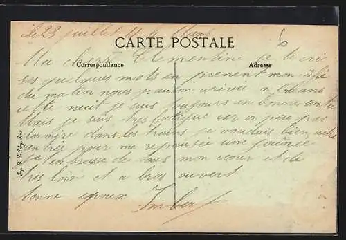 AK Le Mans, Rue Nationale, Strassenbahn