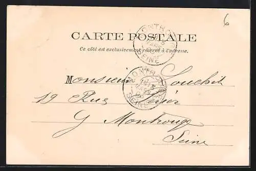 AK Le Mans, Rue du Tunnel, Strassenbahn