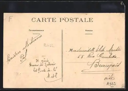 AK Les-Ponts-de-Cé, Hotel de Ville, Strassenbahn