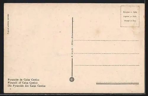 AK Roma, Piramide di Caio Cestio, Strassenbahn