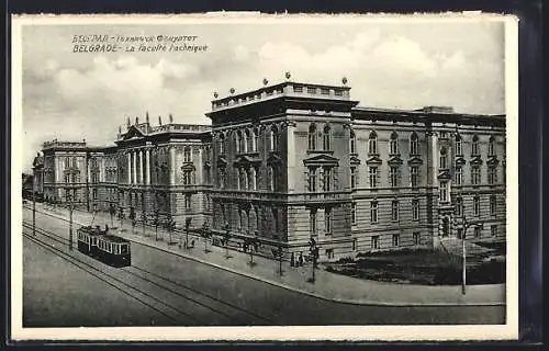 AK Belgrade, La Faculté technique, Strassenbahn