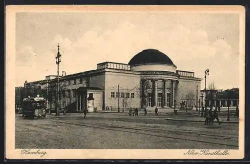 AK Hamburg, Neue Kunsthalle mit Strassenbahn