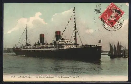 AK Le Havre, Passagierschiff Provence verlässt den Hafen