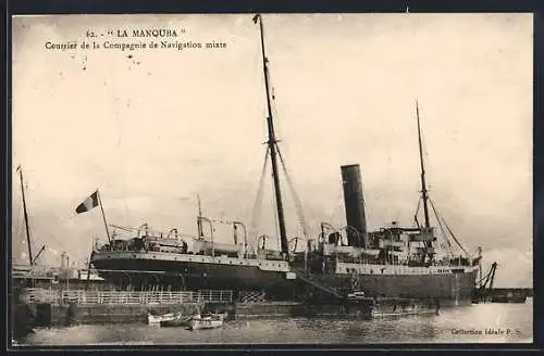 AK La Manouba, Courrier de la Compagnie de Navigation mixte, Handelsschiff