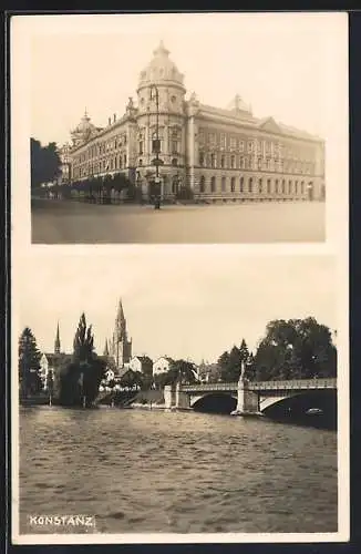 AK Konstanz, Herrschaftliches Haus, Uferpartie